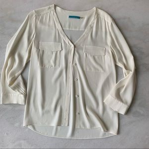 Alice and Olivia white button down small